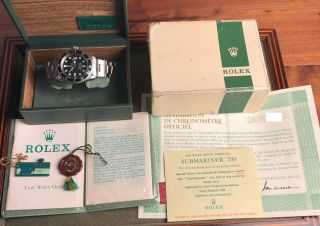Vintage Rolex Red Submariner 1680 From 1970 Sub Rare Punched Papers Nr