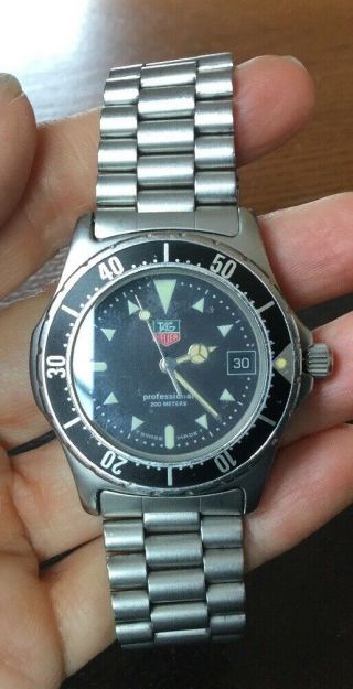 Vintage Tag Heuer Early 2000 Series Professional 200m Divers Watch 973.  006f