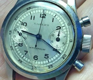 Vintage Men ' s Gallet Chronograph WaterProof S/S Watch 75436 FOR REPAIR 11