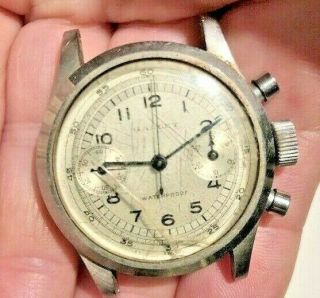 Vintage Men ' s Gallet Chronograph WaterProof S/S Watch 75436 FOR REPAIR 2