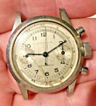Vintage Men ' s Gallet Chronograph WaterProof S/S Watch 75436 FOR REPAIR 7
