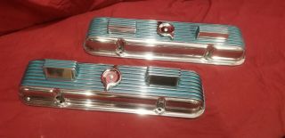 Vintage Cal Custom Rare Pontiac Polished Valve Covers With Breathers Hot Rat Rod