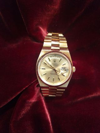 Mens Rolex Day - Date President Solid 18K Yellow Gold Watch 2