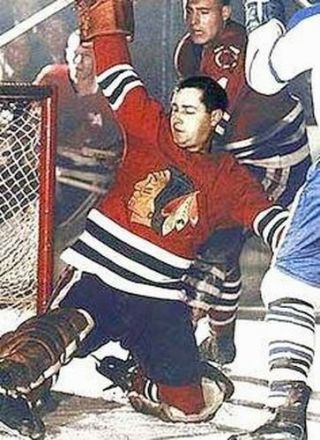 GLENN HALL Chicago Blackhawks 1963 CCM Vintage NHL Away Hockey Jersey 4