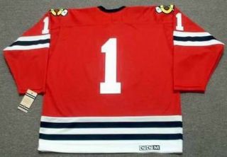 GLENN HALL Chicago Blackhawks 1963 CCM Vintage NHL Away Hockey Jersey 5