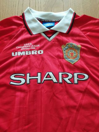 Vintage Umbro Special Edition Manchester United Shirt Xxl Long Sleeve 99/2000