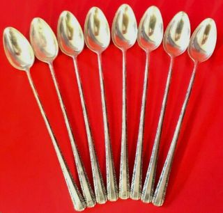 8 Towle Candlelight Sterling Silver Ice Tea Spoons 8 " No Monogram - 235 Grams