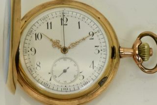 Imperial Russian 122g 14k gold&enamel JWC Repeater watch.  Portrait of Empress 4