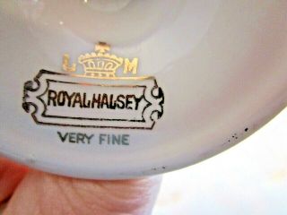 L.  M.  Very Fine China Royal Halsey Cup & Saucer Iridescent Yellow & Gold Trim 3