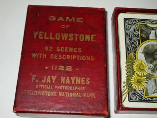 vintage GAME OF YELLOWSTONE No.  1122 VERY EARLY CARD GAME - BUFFALO 2