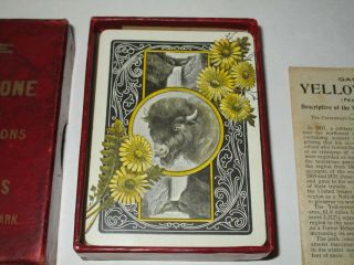 vintage GAME OF YELLOWSTONE No.  1122 VERY EARLY CARD GAME - BUFFALO 4