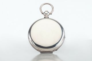 Antique Sterling Silver Patek,  Philippe & Co Pocket Watch 2
