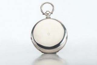Antique Sterling Silver Patek,  Philippe & Co Pocket Watch 3