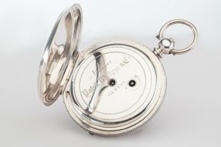 Antique Sterling Silver Patek,  Philippe & Co Pocket Watch 4