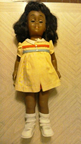 RARE 1960 Vintage Chatty Cathy African American Doll w/ Tagged Outfit no string 3
