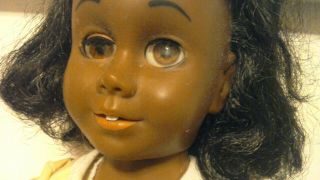 RARE 1960 Vintage Chatty Cathy African American Doll w/ Tagged Outfit no string 4