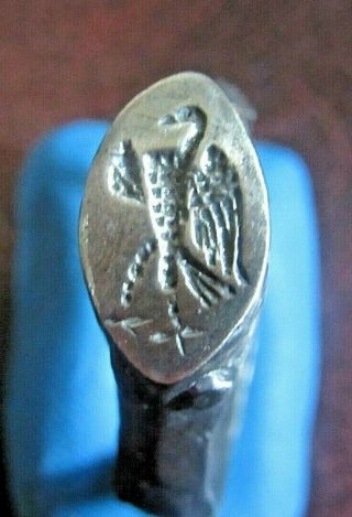 Ancient Silver Roman Ring Very Rare (legio V Macedonica)