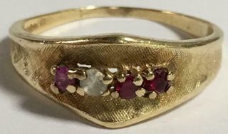 Antique 14k Gold Fashion Heavy Size 9 Designer Ring 3.  8 Grams (Fine Jewelry) 2