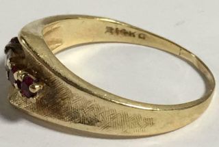 Antique 14k Gold Fashion Heavy Size 9 Designer Ring 3.  8 Grams (Fine Jewelry) 3