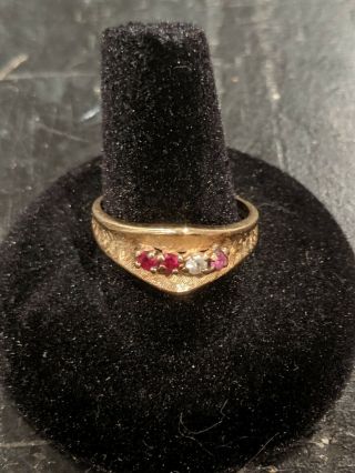 Antique 14k Gold Fashion Heavy Size 9 Designer Ring 3.  8 Grams (Fine Jewelry) 5