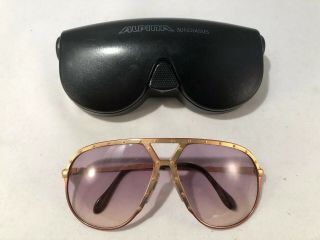 Alpina M1 60 - 14 Copper W/ Gold Screws Sunglasses Made In Germany 80 