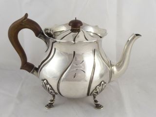 Smart Antique Victorian Solid Sterling Silver Teapot Edward Barnard 1899 587 G