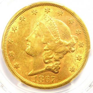 1867 - S Liberty Gold Double Eagle $20 - Pcgs Au Details - Rare " S " Coin