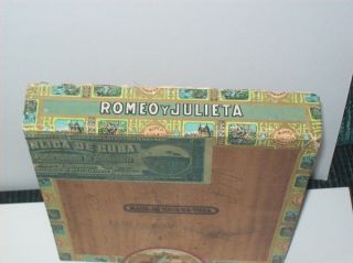 Vintage Romeo Y Julieta Habana Wooden Cigar Box cuba 1912 seal 3