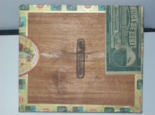 Vintage Romeo Y Julieta Habana Wooden Cigar Box cuba 1912 seal 4