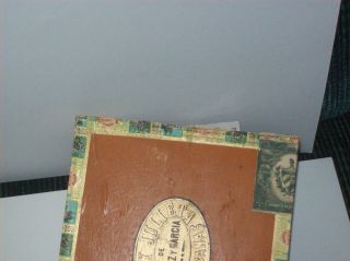 Vintage Romeo Y Julieta Habana Wooden Cigar Box cuba 1912 seal 5