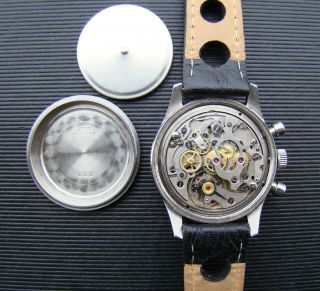 Vintage Lemania 105 Military Chronograph Cal 1270 1950’s Steel Watch Serviced 10