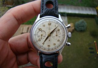 Vintage Lemania 105 Military Chronograph Cal 1270 1950’s Steel Watch Serviced 4