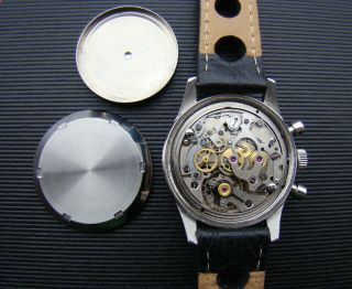 Vintage Lemania 105 Military Chronograph Cal 1270 1950’s Steel Watch Serviced 9