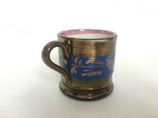 Antique Copper Luster Ware Mug By Allertons Longton or Sutherland England 1890 4