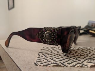 Vtg Gianni Versace Medusa sunglasses Very RARE SWAROVSKI CRYSTALS 2