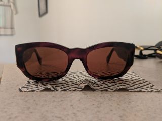 Vtg Gianni Versace Medusa sunglasses Very RARE SWAROVSKI CRYSTALS 3