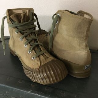 Vtg 50s JC Higgins Military Hi Top Sneakers Converse Bosey Boot Size 9 - Mens 4