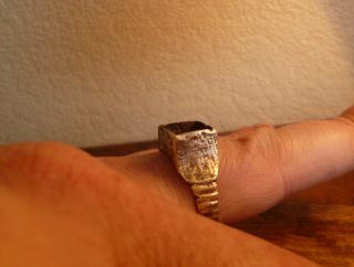 Gorgeous Large Medieval Tower Ring With Decorations - Uk Detecting Find