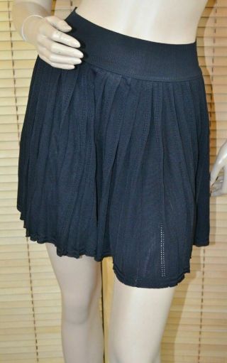Vintage Alaia Paris Black Viscose Blend Shorts (looks Like Skirt) Size Xs