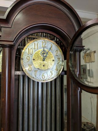 WALTHAM 9 TUBE GRANDFATHER CLOCK RARE FULLY 1921 ANTIQUE 2