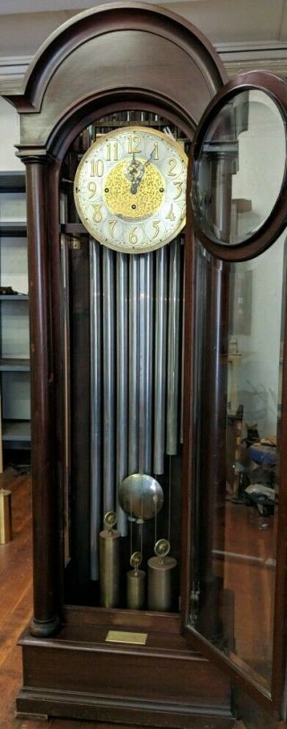 WALTHAM 9 TUBE GRANDFATHER CLOCK RARE FULLY 1921 ANTIQUE 3