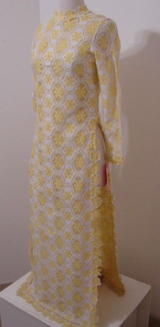 Vintage Tv Worn Sandra Smith Columbo 1972 Rare Crochet Caftan Shorts Set