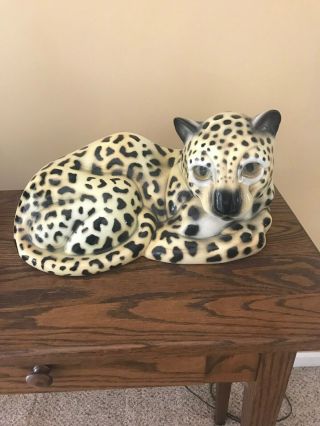 Vintage Mccoy Claes Design Tv Lamp Leopard 1956 Ec,  Well,  Rare