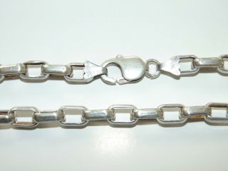 Vintage Mens Rocker Biker Estate Sterling Silver Rolo Links Chain Necklace 20 