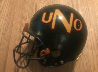 Vintage Uno,  Nebraska At Omaha Game Football Helmet,  Black Uno Style