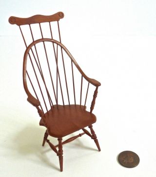 Artisan Igma Ron Hammond Windsor Braced Comb Back Chair Dollhouse Miniature