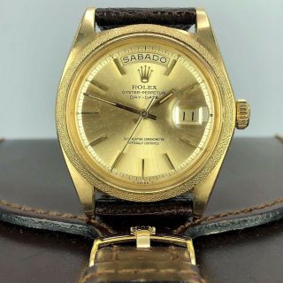 1974 Vintage Rare Rolex Day Date 1811 Solid 18k Yellow Gold Spanish Date