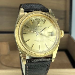 1974 Vintage Rare Rolex Day Date 1811 Solid 18k Yellow Gold Spanish Date 3