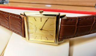 VINTAGE PATEK PHILIPPE 3490 GONDOLO 18K GOLD MECHANICAL MENS 26MM WATCH 3