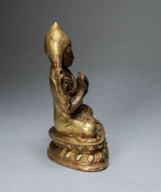 Chinese Antique/Vintage Sino - Tibetan Gilt Bronze Buddha 2